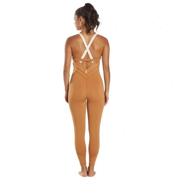 Free People FP Movement Rebel Onesie jumpsuit in Burnt Topaz size Small - Picture 4 of 7